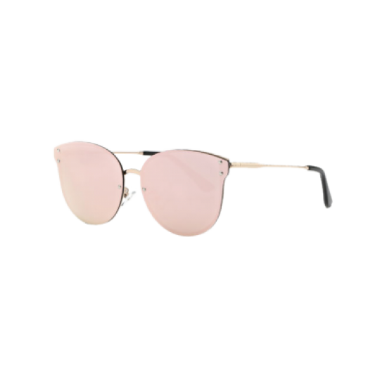 Pink Frameless Mirrored Sunglasses